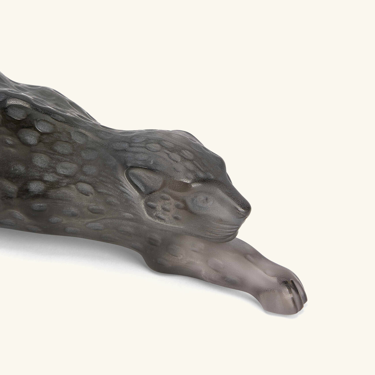 lalique zeila panther sculpture medium grey
