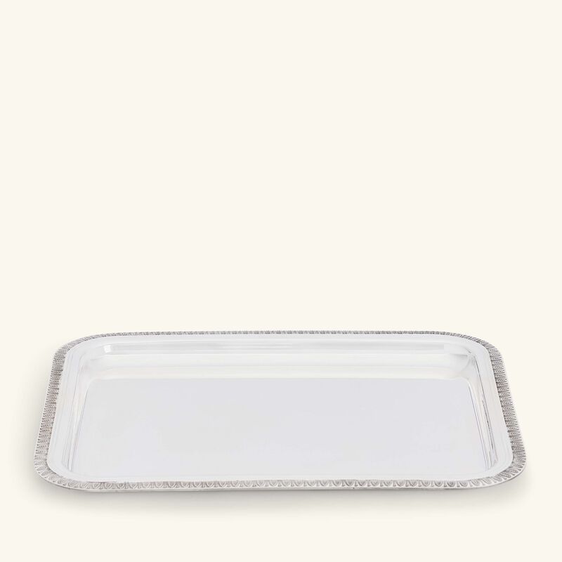 كريستوفل صينية الضيافة مالميزون مستطيلة صغيرة باللون الفضي 20 سم