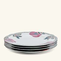 برناردو طقم مؤلف من أربعة أطباق للطعام دائرية من مجموعة براكينييه باللون الأحمر 26 سم