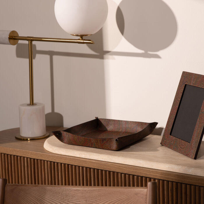 etro arnica decorative tray square brown 25cm