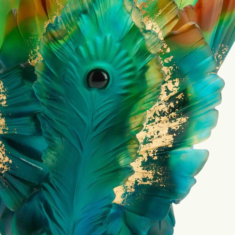 مزهرية فلور دو باون كبيرة أخضر وذهبي دوم مزهرية فلور دو باون كبيرة أخضر وذهبي