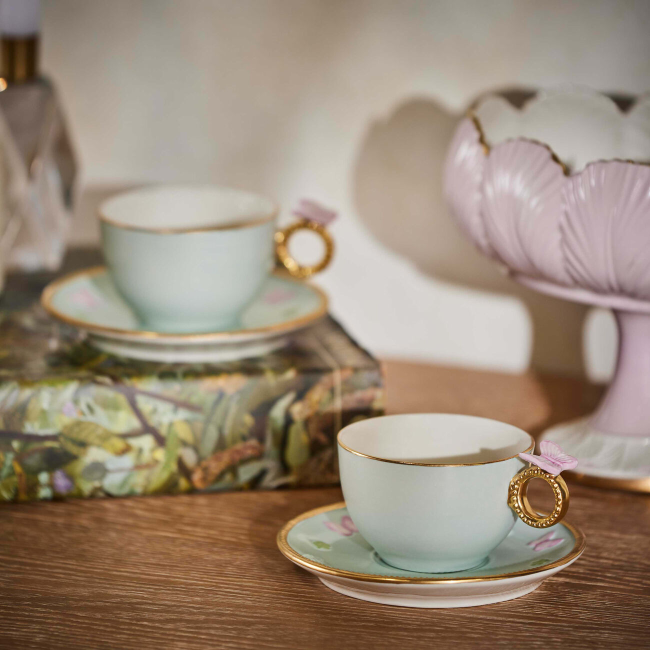 Butterfly Tea Cup & Saucer Blue villari butterfly tea cup saucer blue