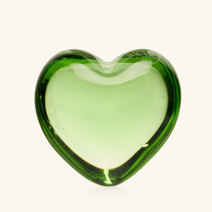 Amore Heart Figurine Mini Green baccarat amore heart figurine mini green