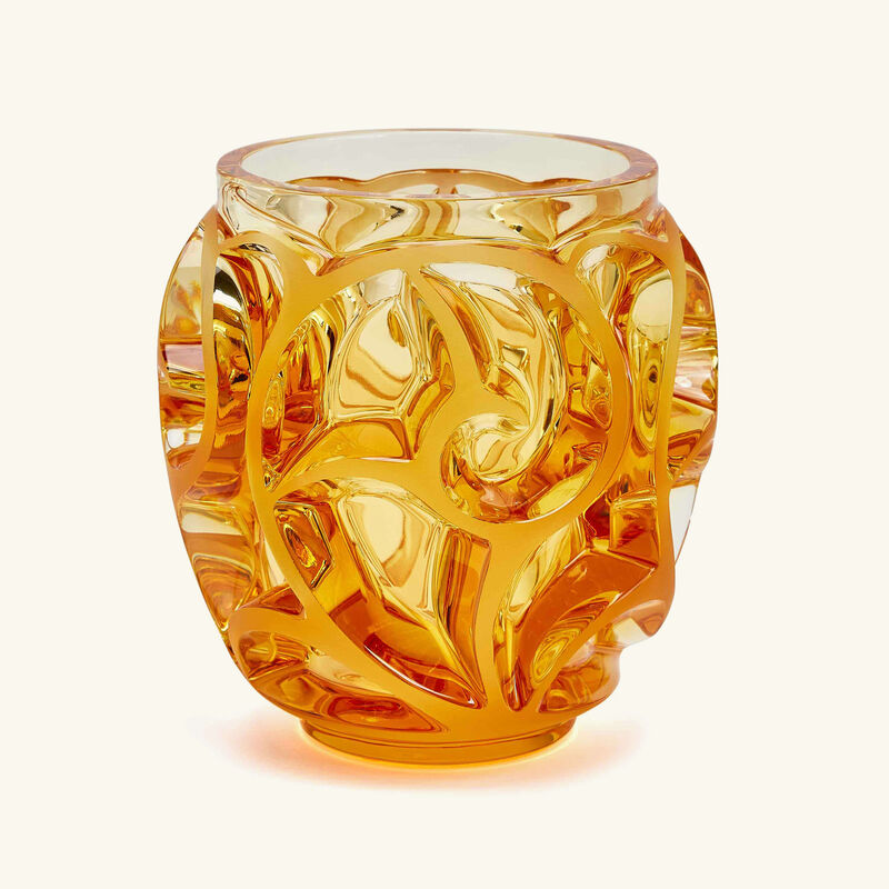 Tourbillons Vase Mini Yellow lalique tourbillons vase mini yellow