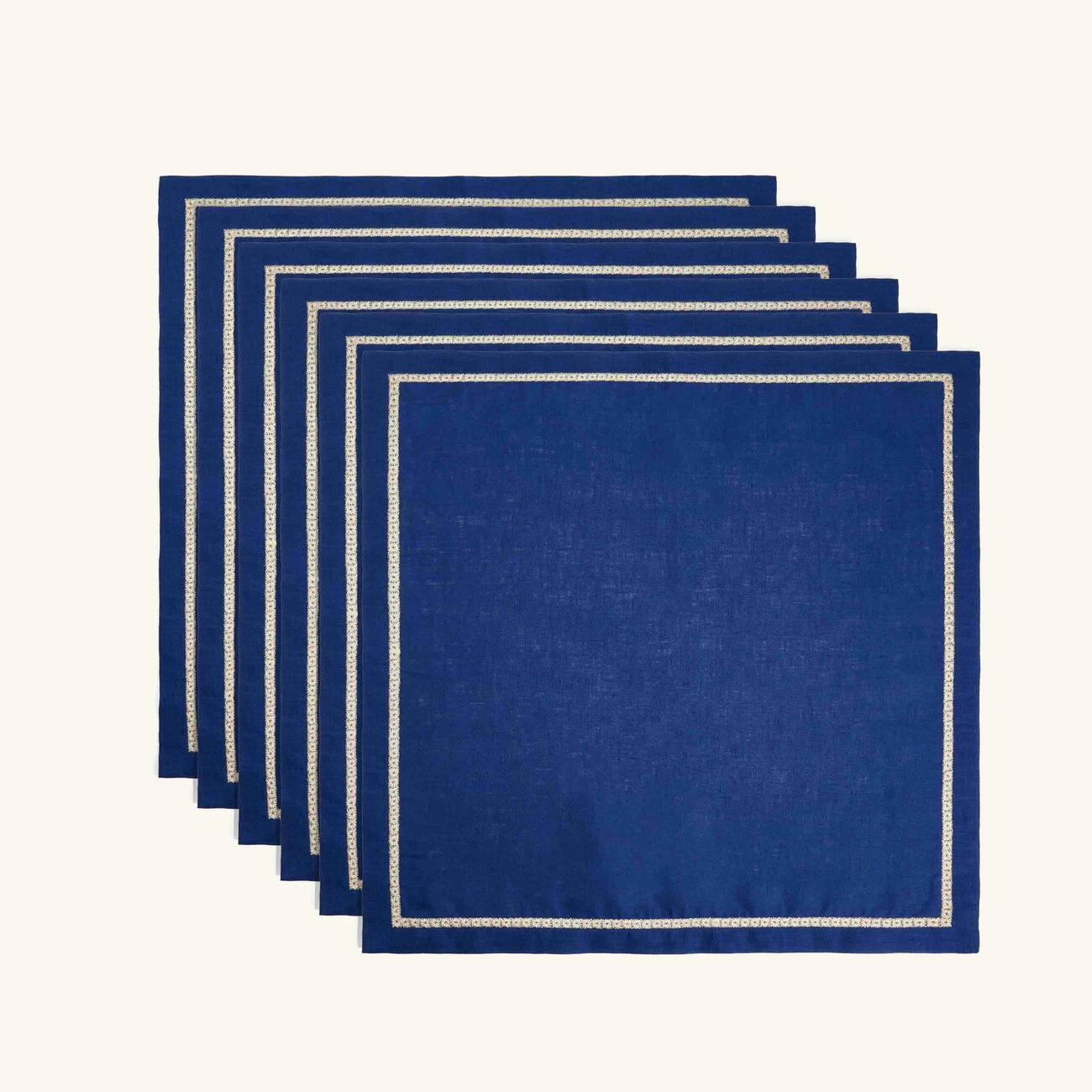 Rosely Napkin Blue Set Of 6 catherine denoual rosely napkin blue set of 6