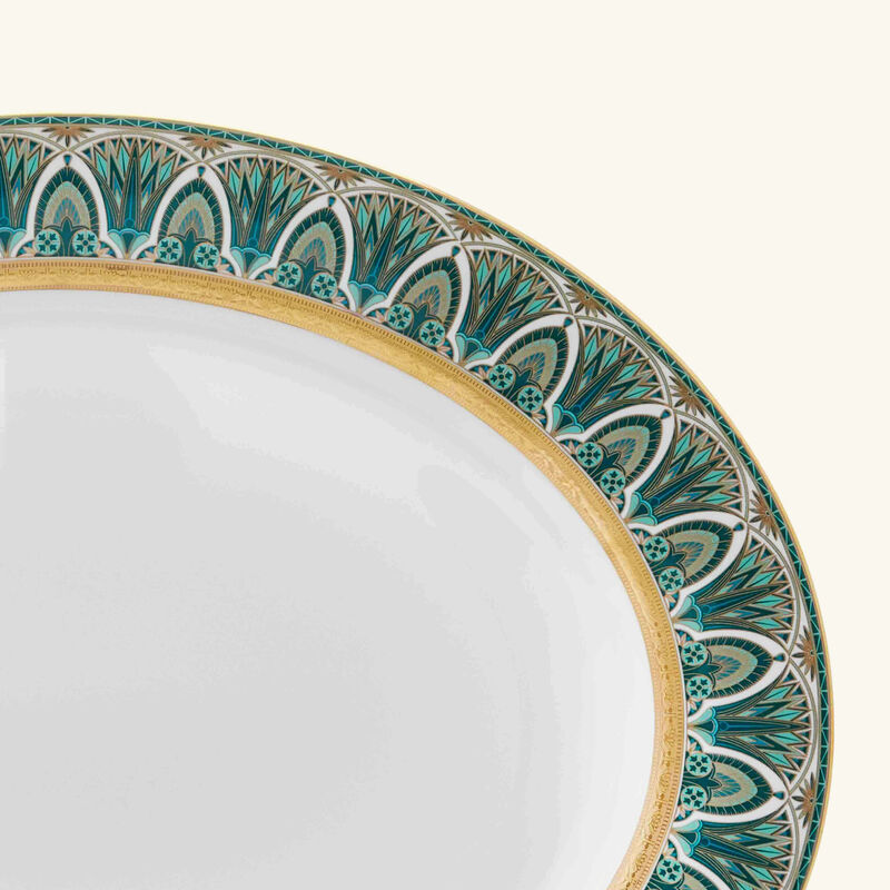 haviland r ves du nil serving platter oval green 40cm