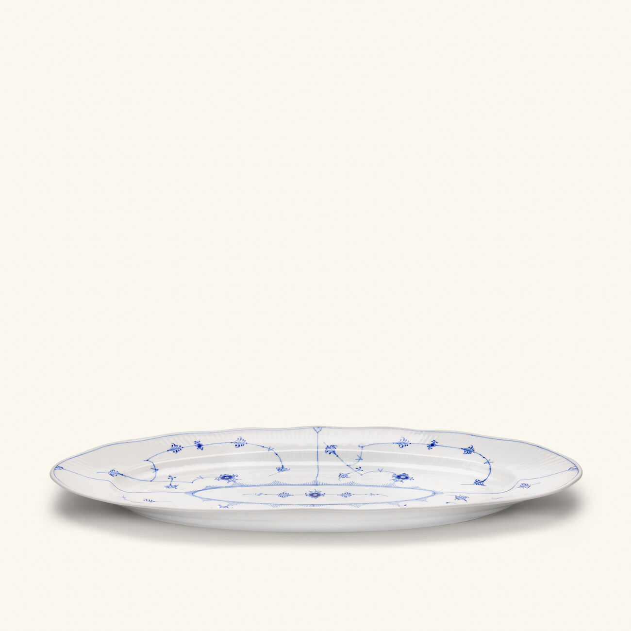 Blue Fluted Plain Serving Plate Oval White 60cm royal copenhagen blue fluted plain serving plate oval white 60cm