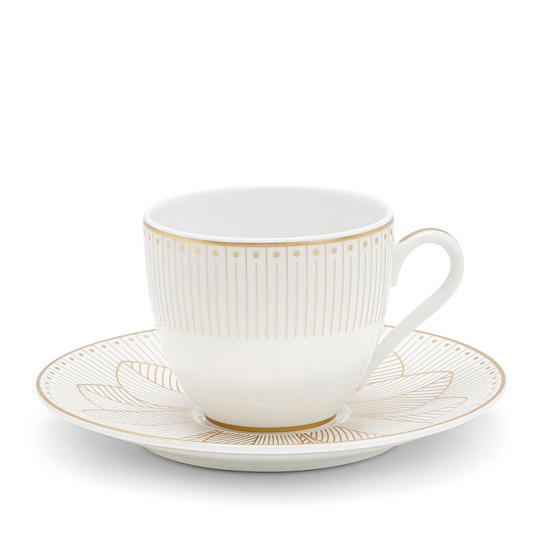 Malmaison Impériale Set of 2 Coffee Cup and Saucers Gold Finish, large