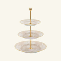 ginori 1773 oriente italiano 3 tier meringa cake stand beige