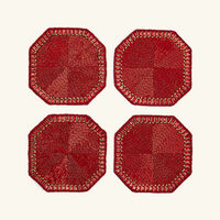 Louxor Coaster Red Set Of 4 kim seybert louxor coaster red set of 4
