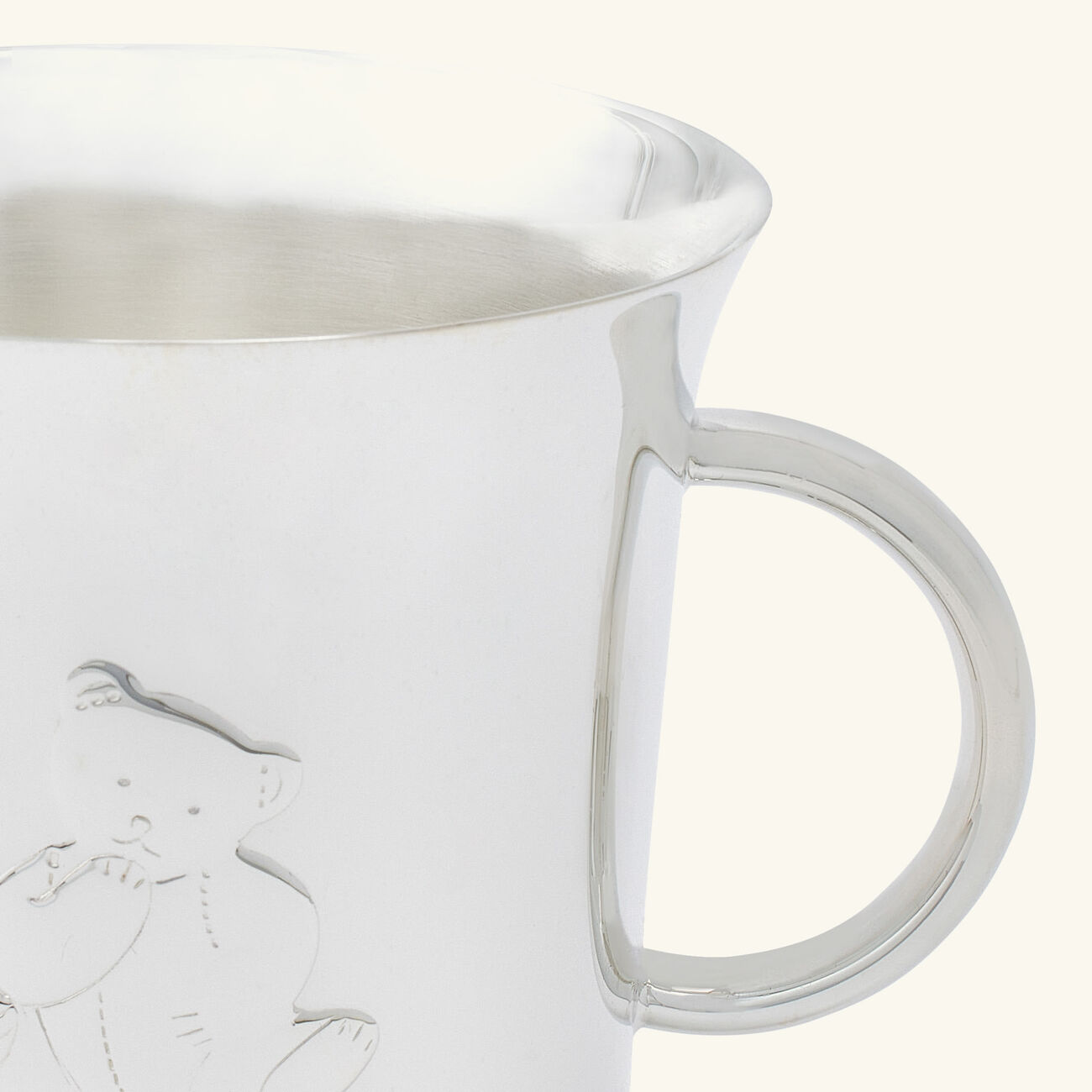 christofle charlie bear baby cup with handles silver plated