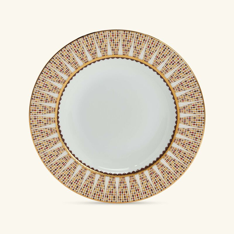 هافيلاند طقم كافالييه رويال المؤلف من طبقين للحساء بتصميم دائري ونقوش ذهبية بقياس 23 سم