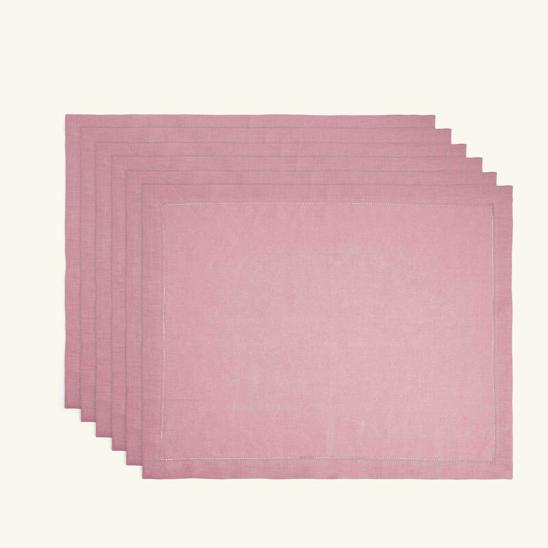 Feliz Placemat Pink Set Of 6 catherine denoual feliz placemat pink set of 6