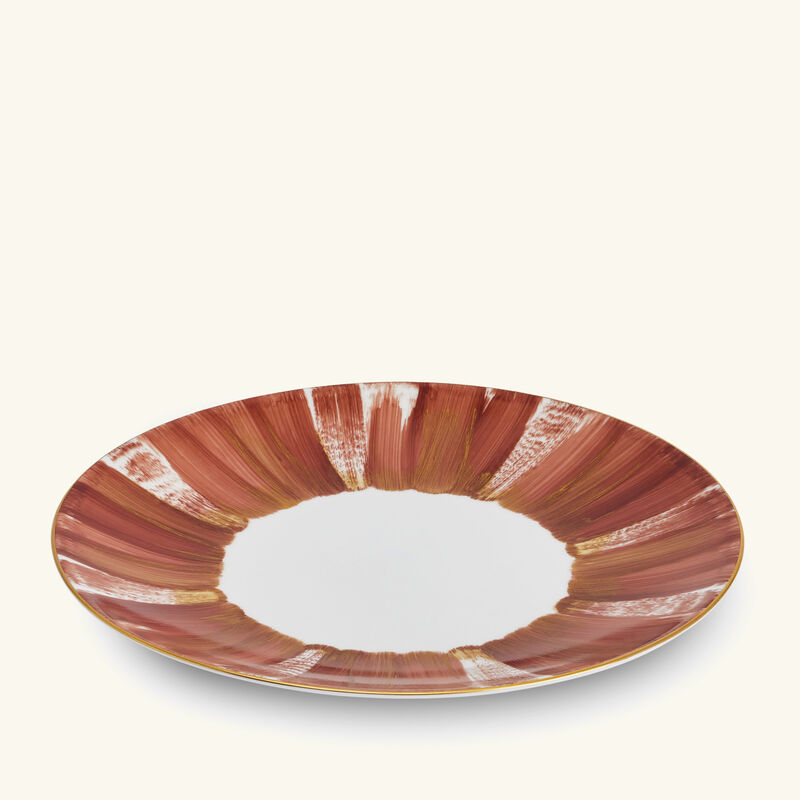 marie daage panache dessert plate round dark orange 21cm