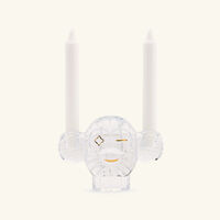 baccarat faunacrystopolis monkey candle holder clear