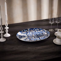 دولتشي أند غابانا كازا طبق الضيافة بلو ميديترانيو بيضاوي 40 سم