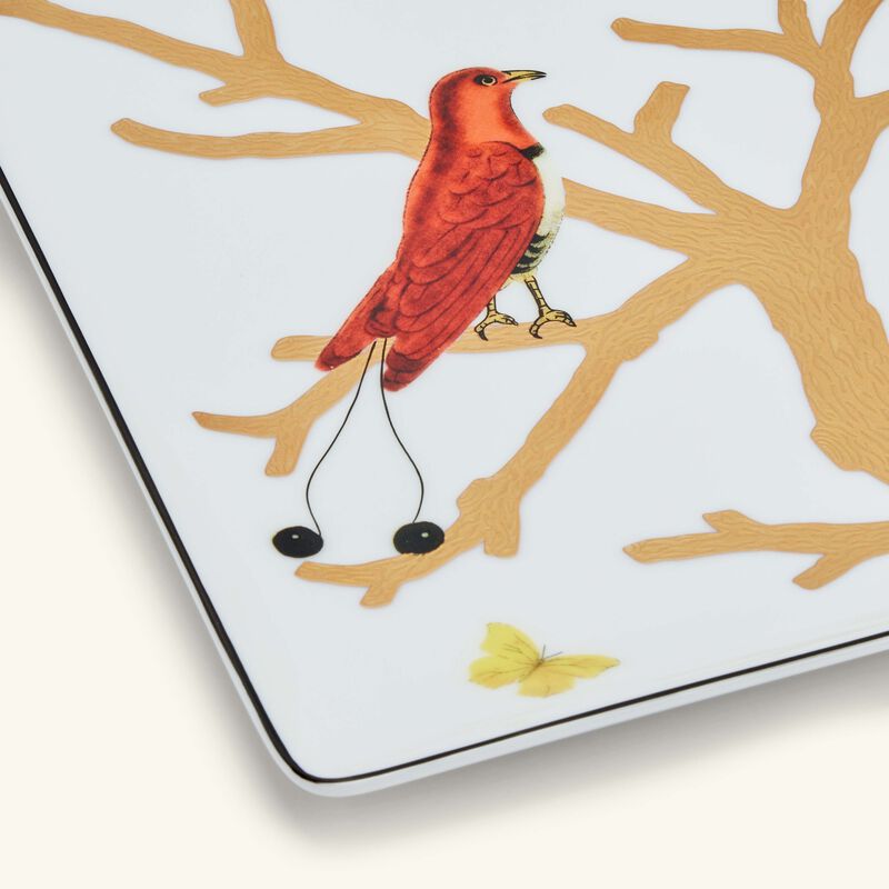 Aux Oiseaux Serving Platter Sqaure Gold 22cm bernardaud aux oiseaux serving platter sqaure gold 22cm