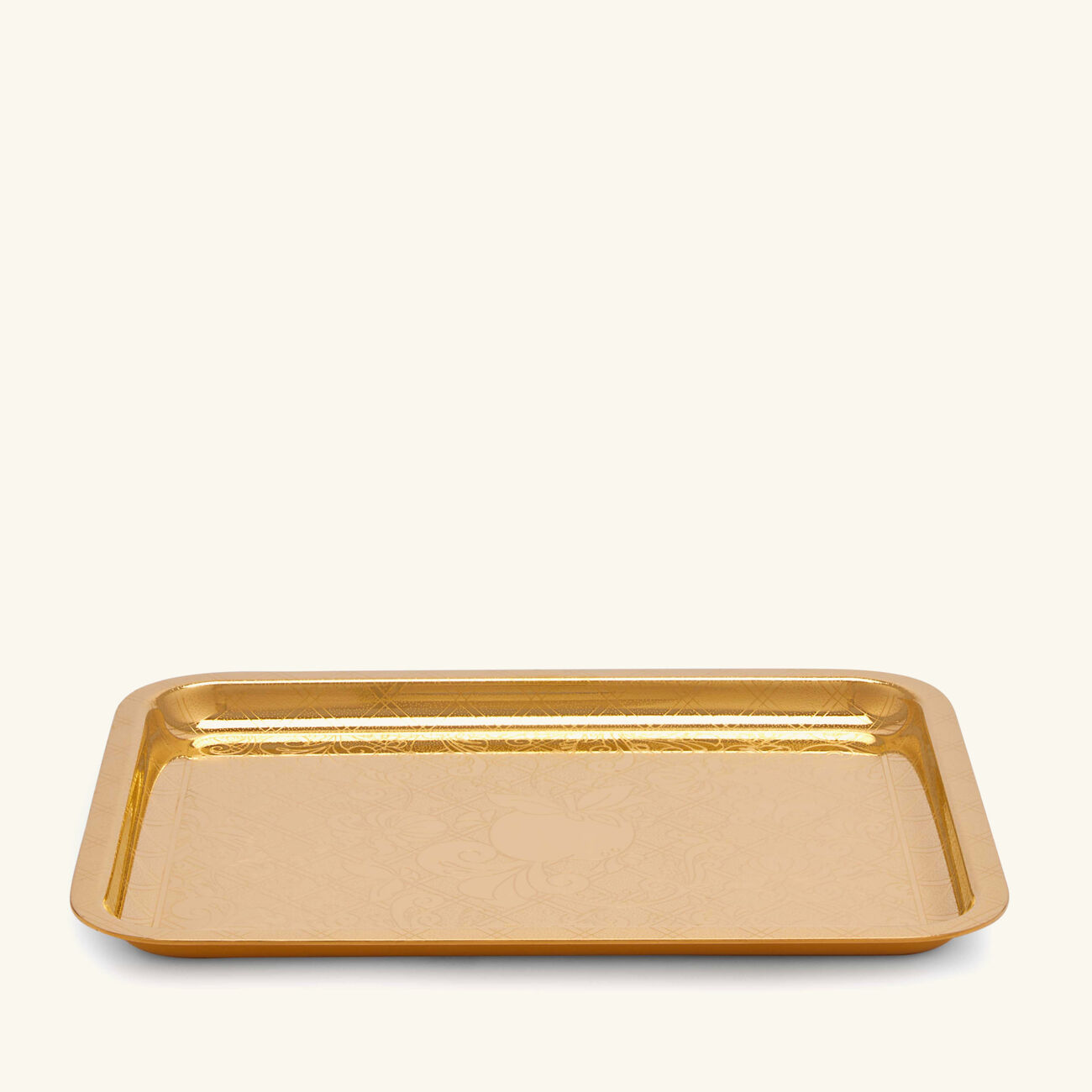 Jardin D'Eden Serving Tray Rectangular Small Gold christofle jardin d eden serving tray rectangular small gold