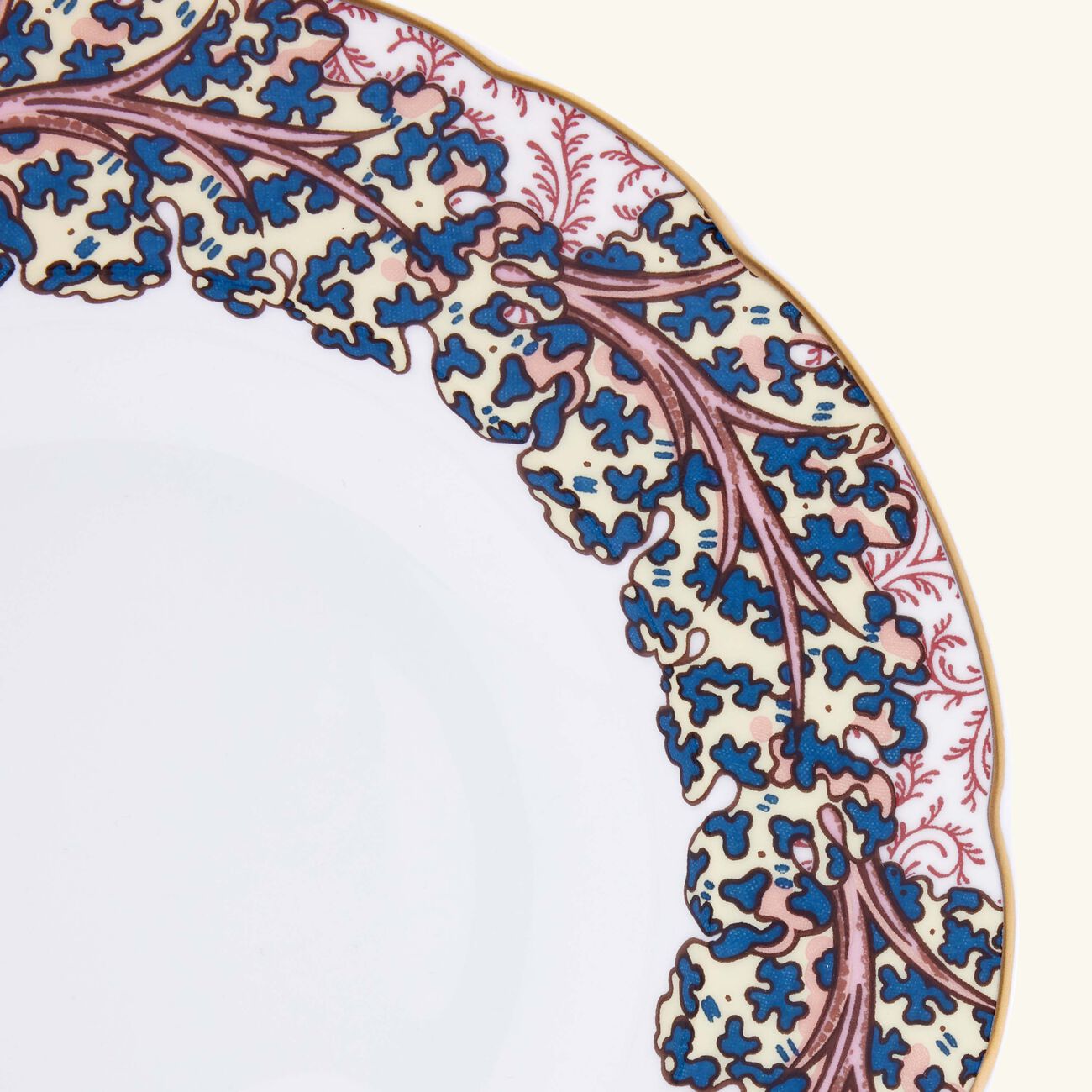 bernardaud collection braqueni  soup plate round red 23cm