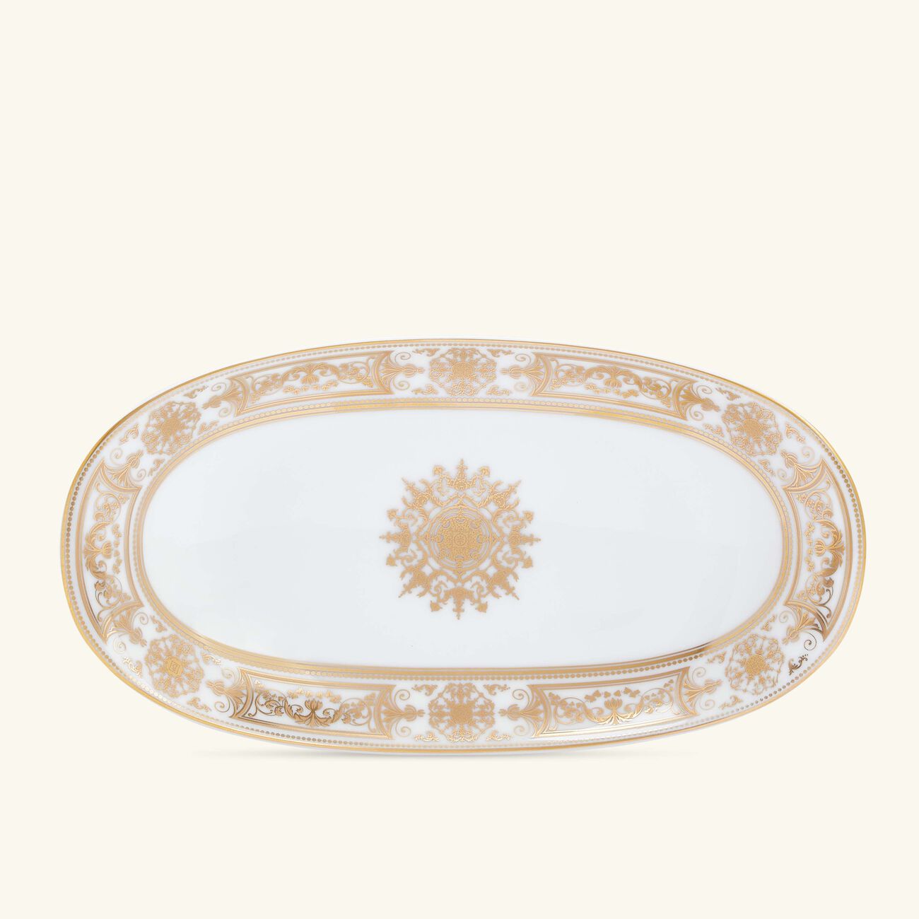Aux Rois Serving Platter Oval Gold bernardaud aux rois serving platter oval gold