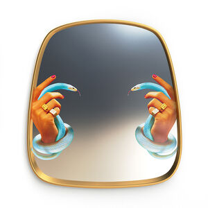 مرآة مزينة برسمة ثعابين, medium