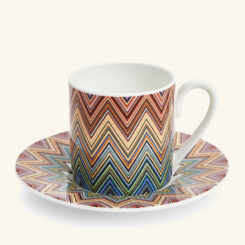 Zig Zag Jarris Coffee Cup & Saucer Set Of 6 missoni home zig zag jarris coffee cup saucer set of 6