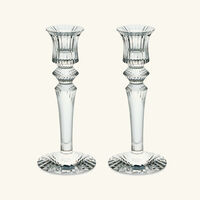 Mille Nuits Candle Holder Clear Set Of 2 baccarat mille nuits candle holder clear set of 2