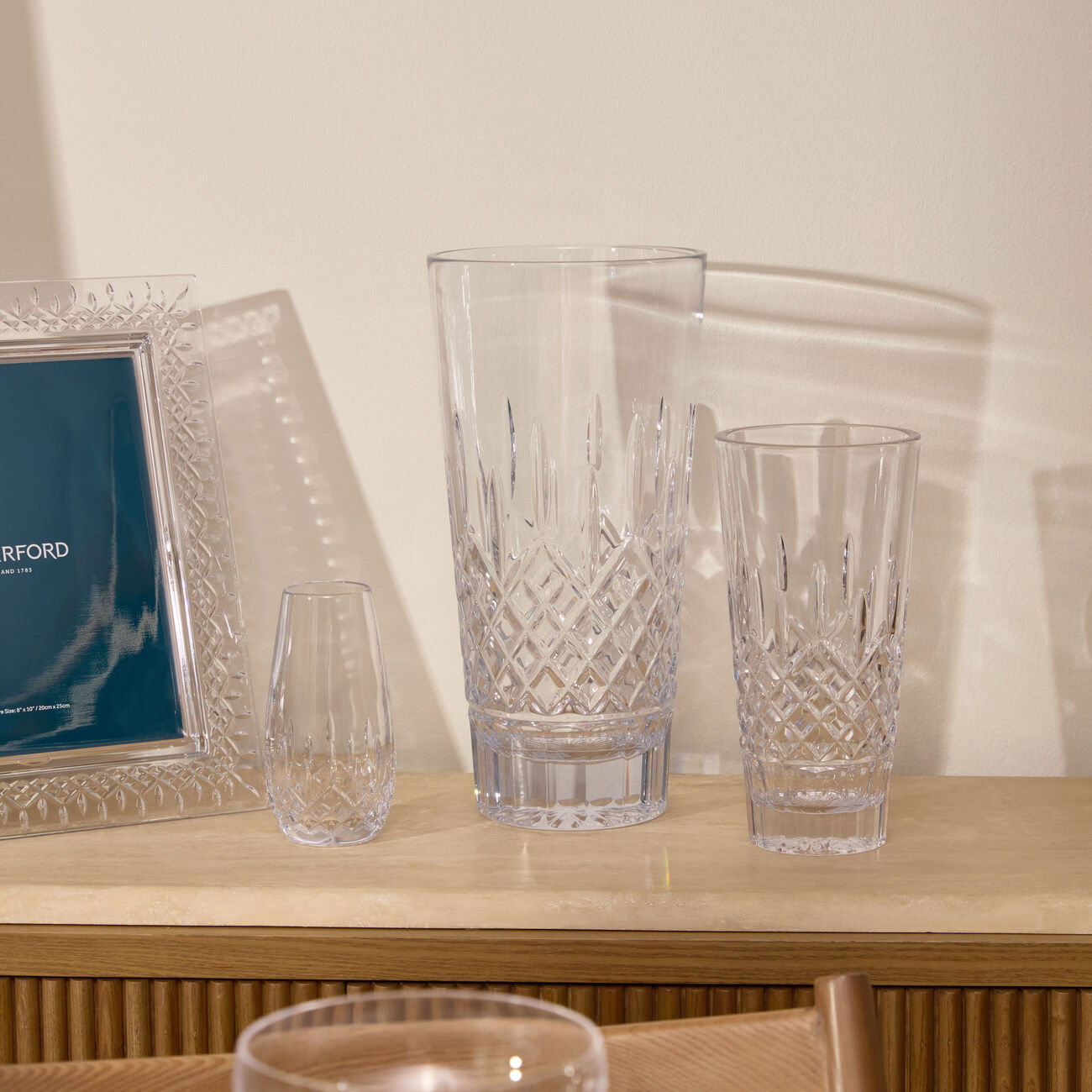 ووترفورد مزهرية ليسمور كبيرة شفافة