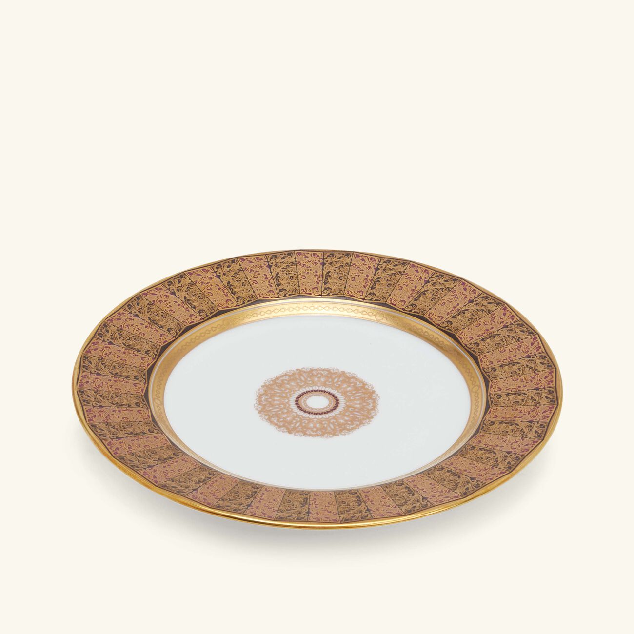 bernardaud eventail bread   butter plate round gold 16cm