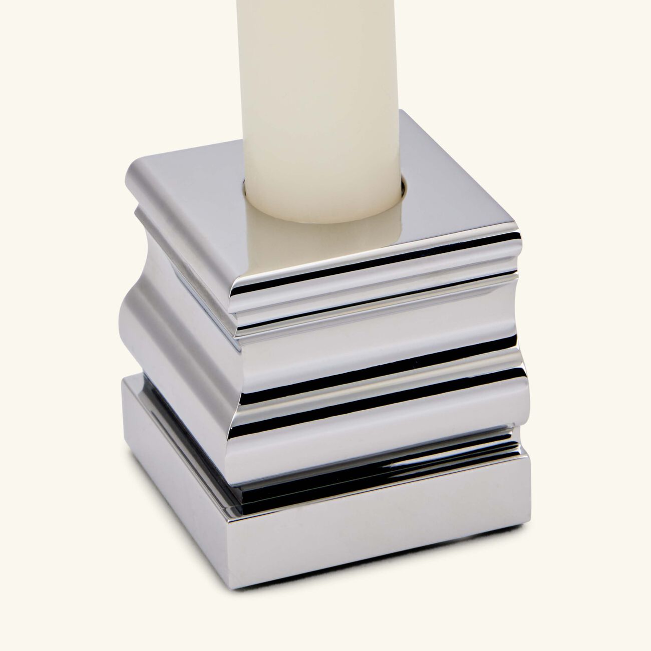 Perspectives Candle Holder Small Chrome christofle perspectives candle holder small chrome