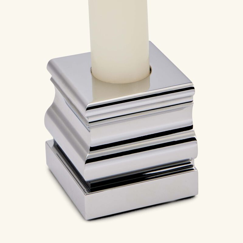 Perspectives Candle Holder Small Chrome christofle perspectives candle holder small chrome