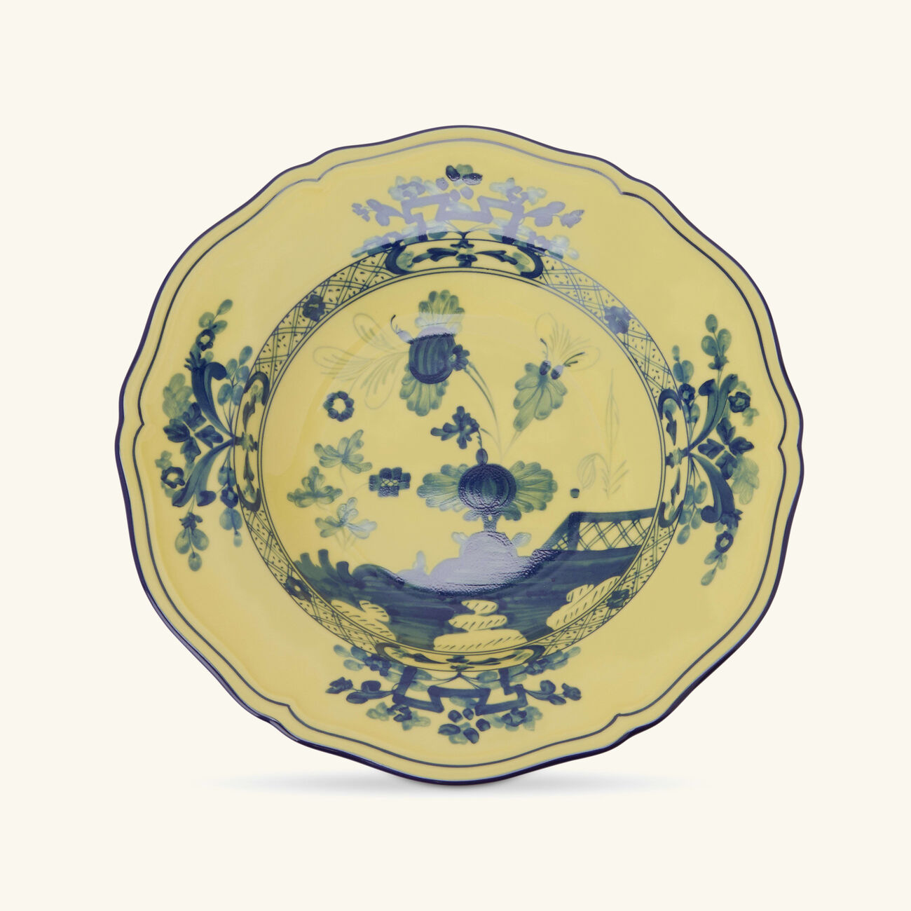 ginori 1735 oriente italiano citrino soup plate yellow 24cm