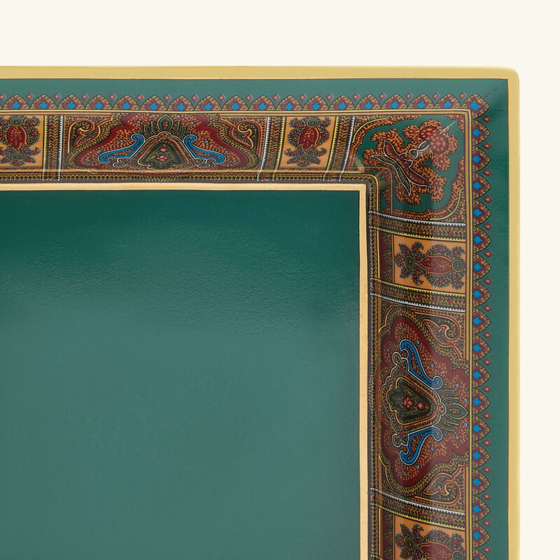 Cachemire Trinket Tray Square Small Green etro cachemire trinket tray square small green