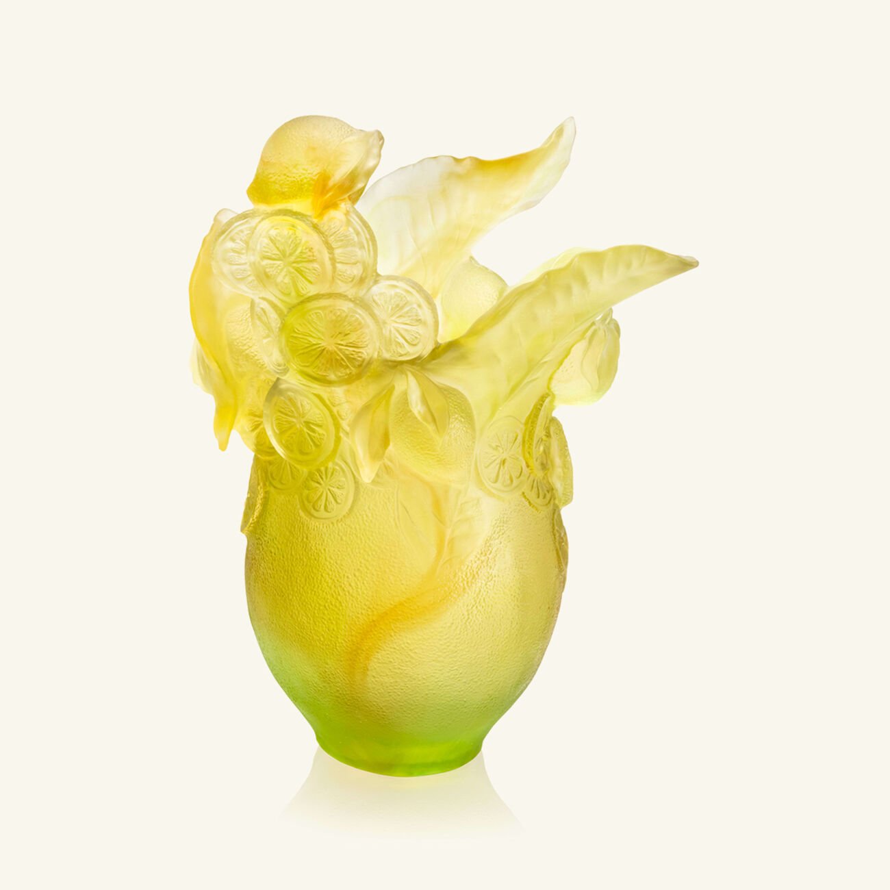 Citrus Vase Extra Large Yellow Limited Edition daum citrus vase extra large yellow limited edition