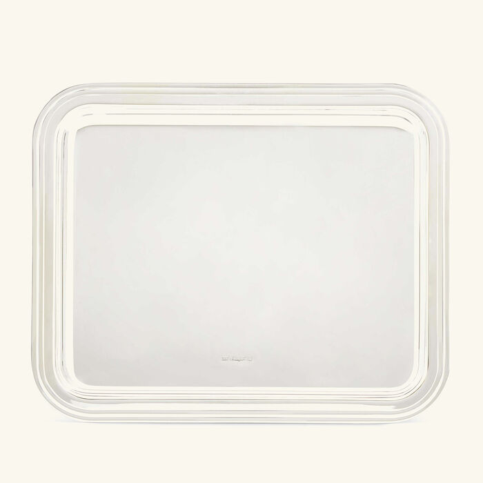 كريستوفل صينية الضيافة آلبي مستطيلة صغيرة جدًا مطلية بالفضة