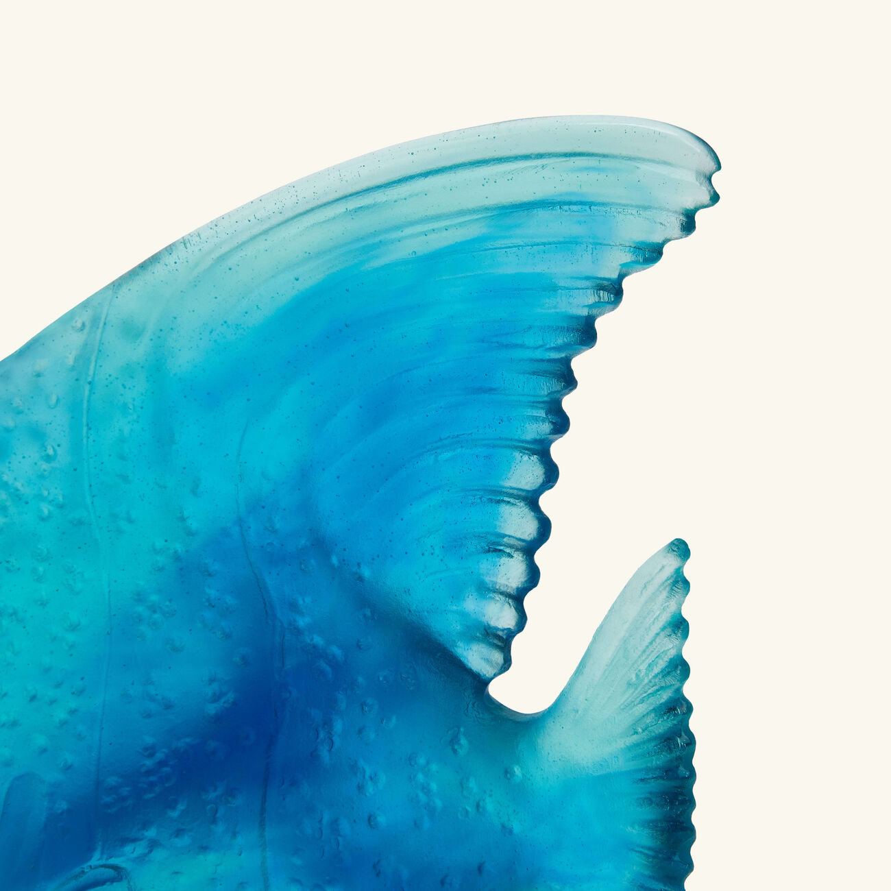 daum maya platax fish figurine mini blue