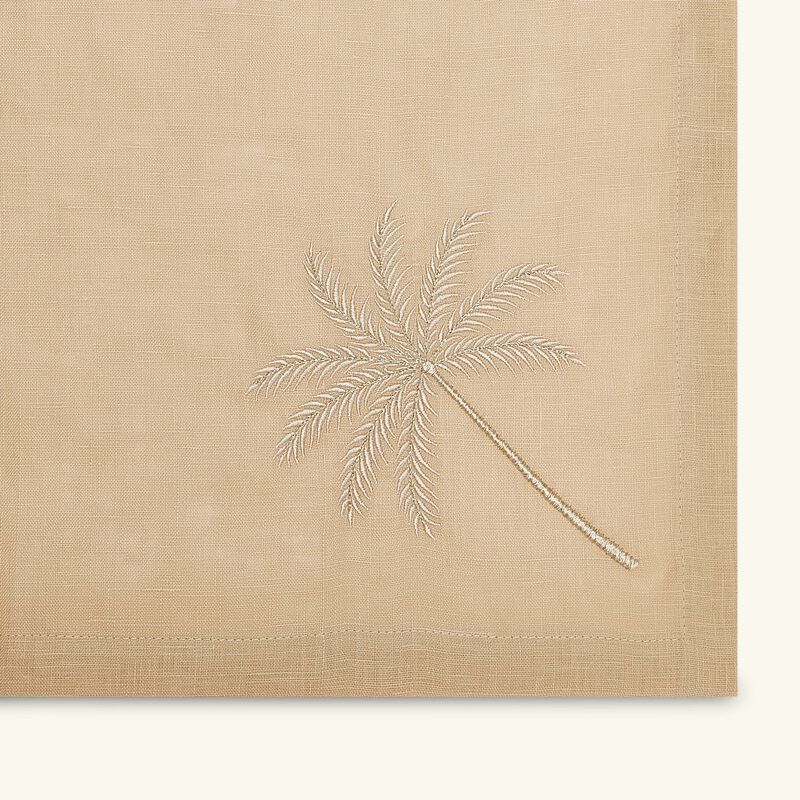 catherine denoual palm tree napkin brown