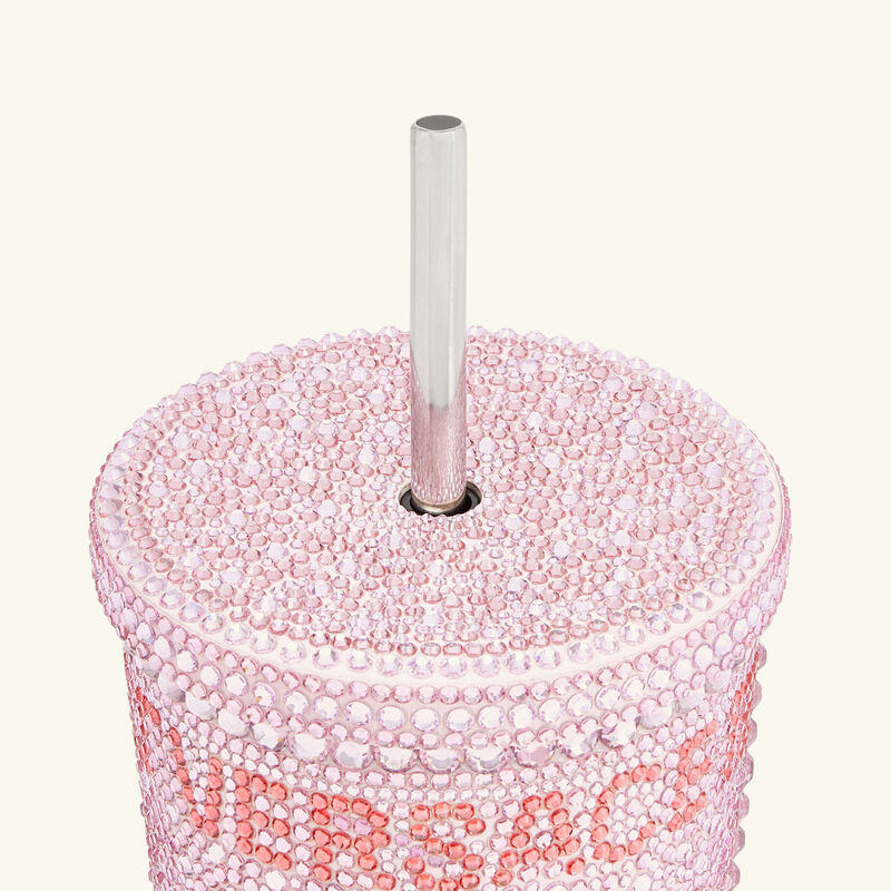 Medusa Crystal Travel Cup Pink versace medusa crystal travel cup pink