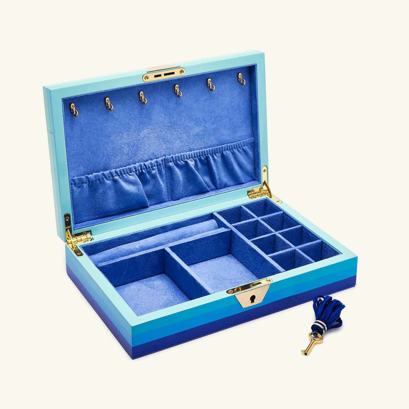 Scala Lacquer Jewelry Box Blue jonathan adler scala lacquer jewelry box blue
