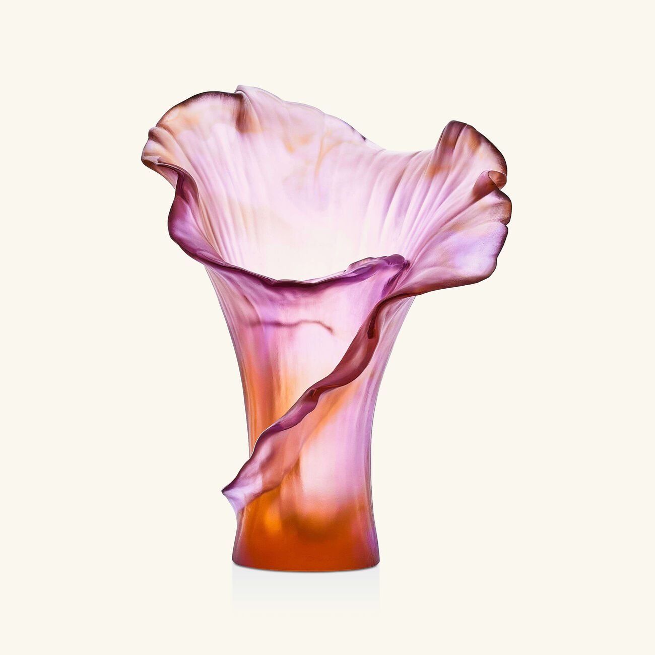 دوم مزهرية آروم روز متوسطة وردية