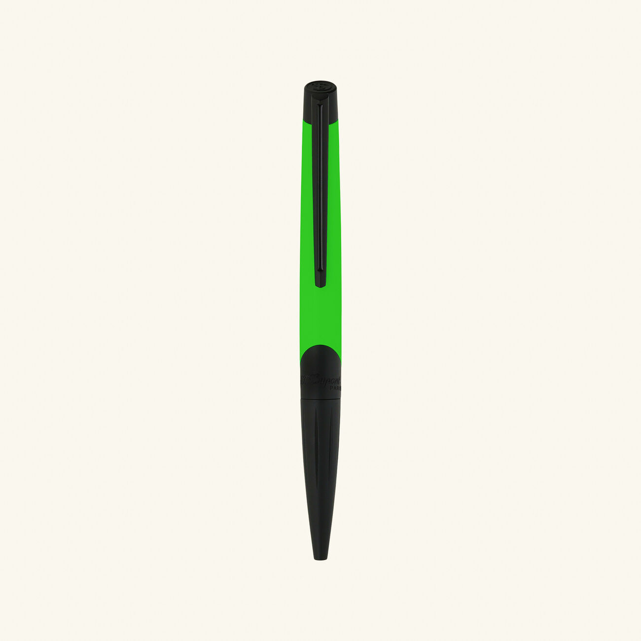 st dupont fluo defi milenium ballpoint pen neon green