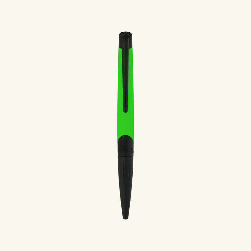st dupont fluo defi milenium ballpoint pen neon green