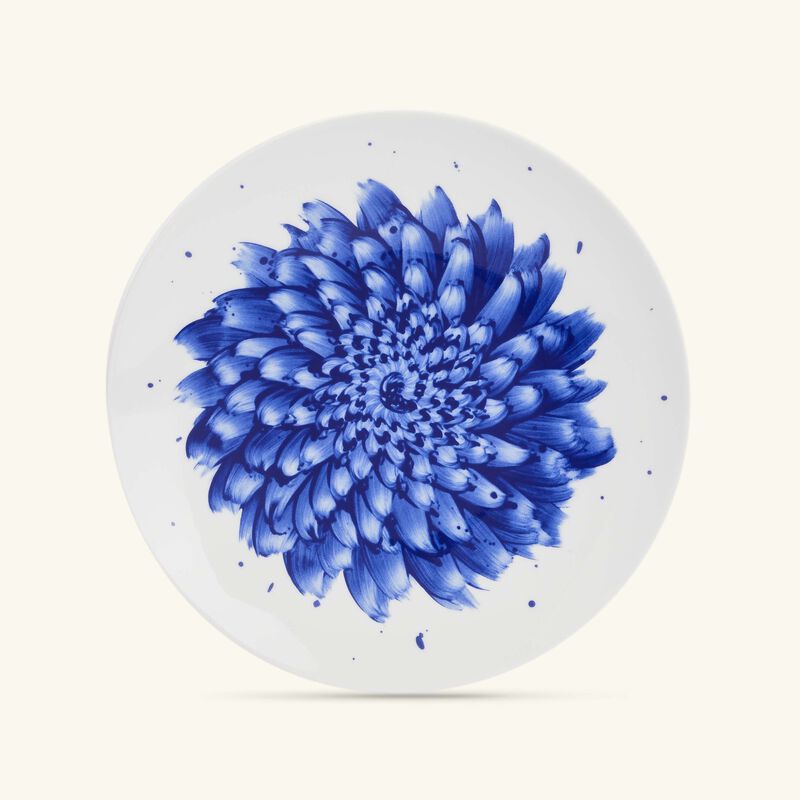 bernardaud in bloom salad plate coupe blue 22cm