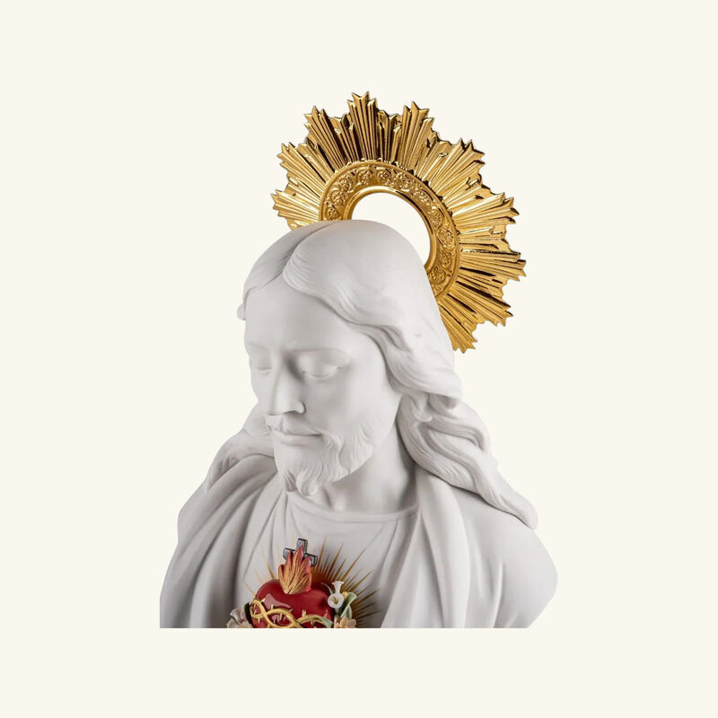 Sacred Heart of Jesus Sculpture Large White lladro sacred heart of jesus sculpture large white