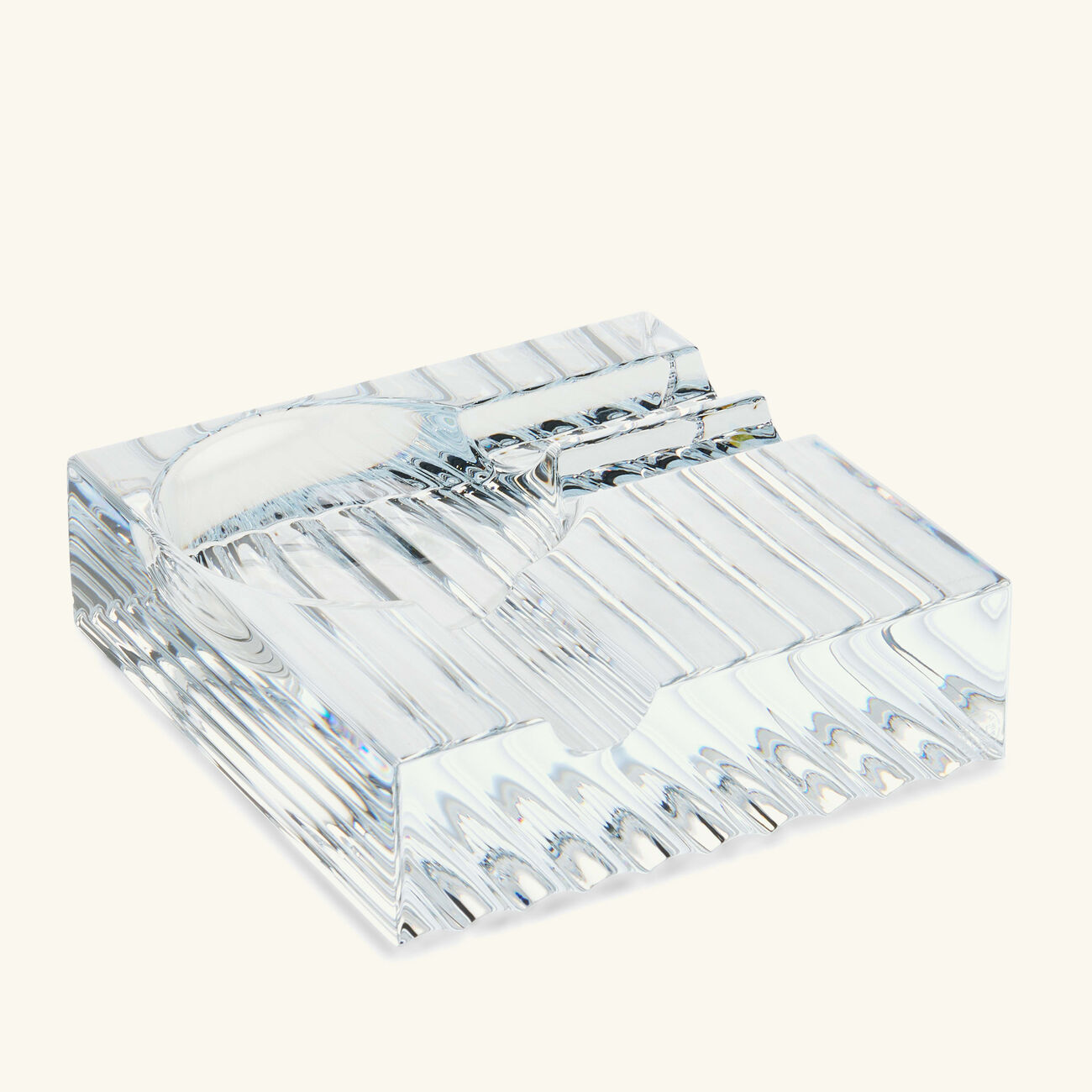 baccarat havana ashtray square mini clear
