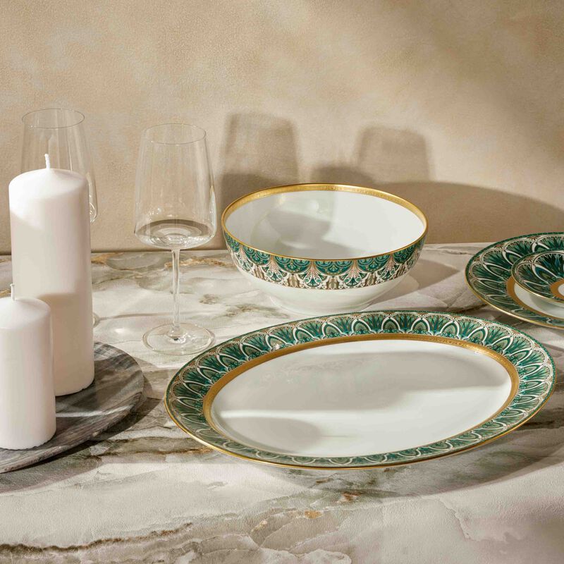 haviland r ves du nil serving platter oval green 40cm