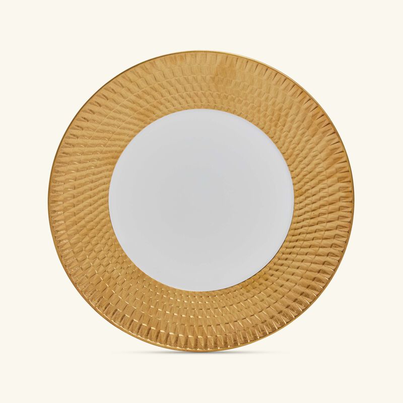bernardaud twist dinner plate round gold 26cm