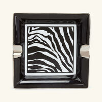 Zebra Ashtray Square Small Black dolce gabbana casa zebra ashtray square small black