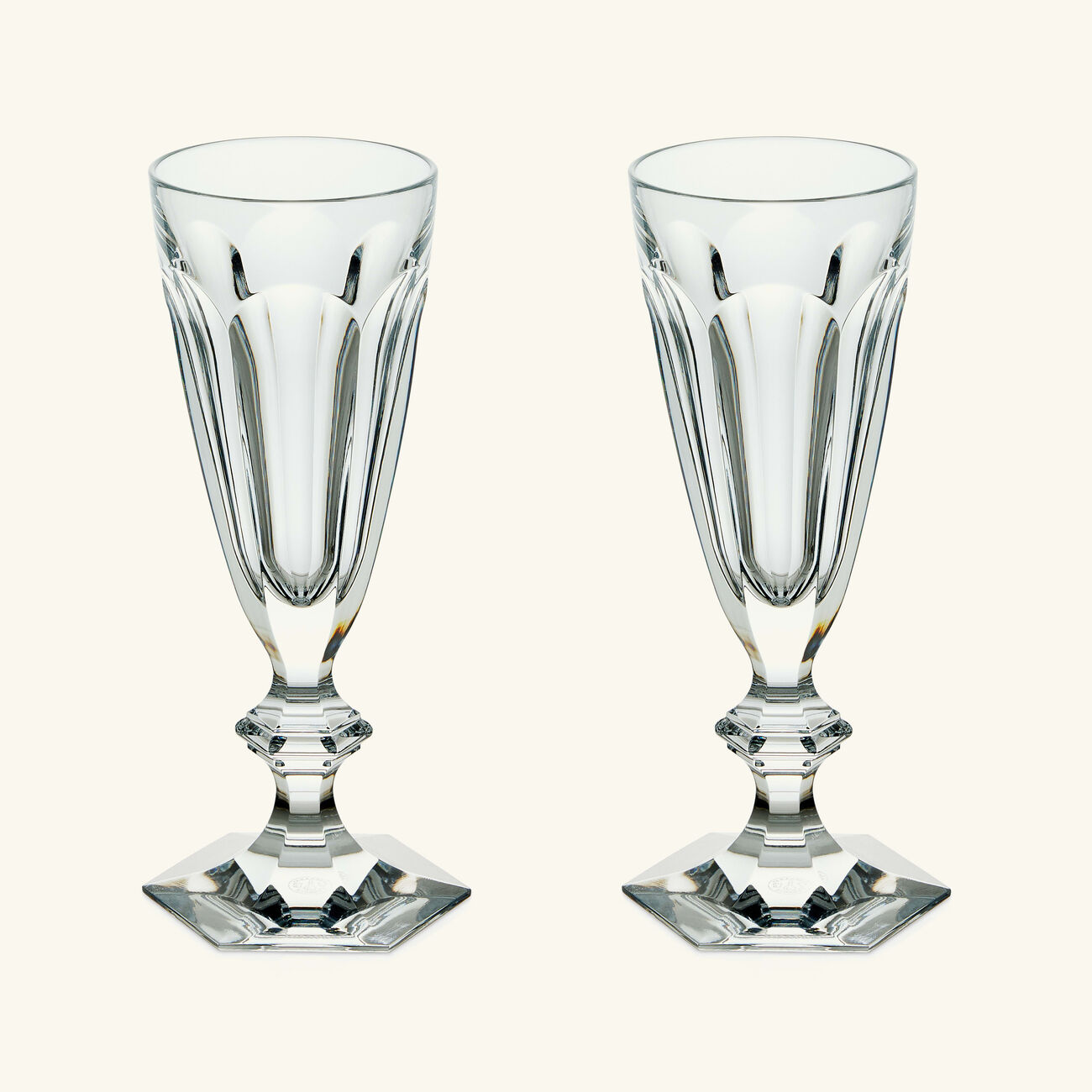 baccarat harcourt 1841 champagne glass clear set of 2