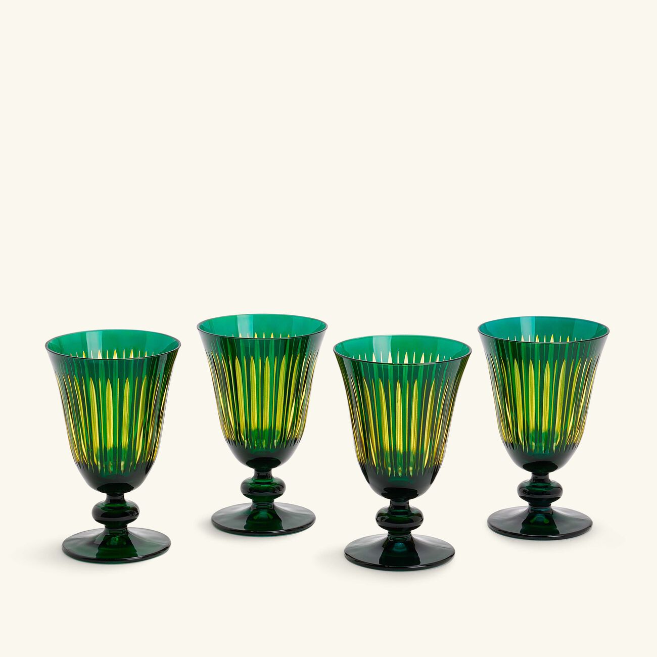 لوبجيه طقم بريزم المؤلف من 4 كؤوس للشراب باللون الأخضر